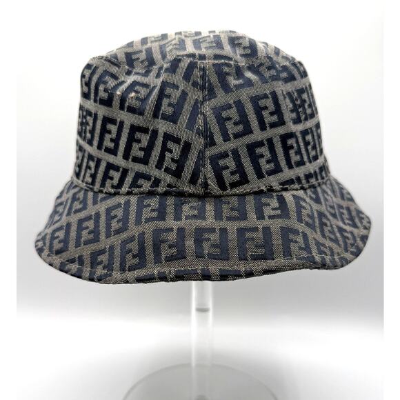 Fendi FF Dark Blue Jacquard Bucket Hat No Size Tag main image 6